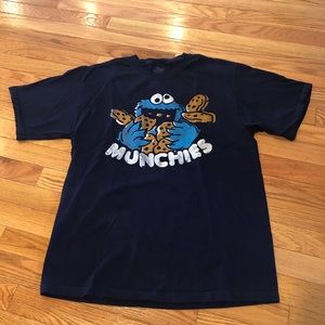 3 For $21 Cookie Monster short sleeve navy tee. L